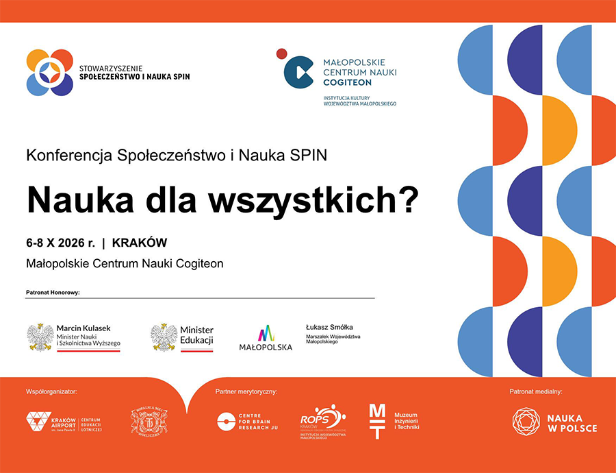 Konferencja Społeczeństwo i Nauka SPIN 2026 "Nauka dla wszystkich?"