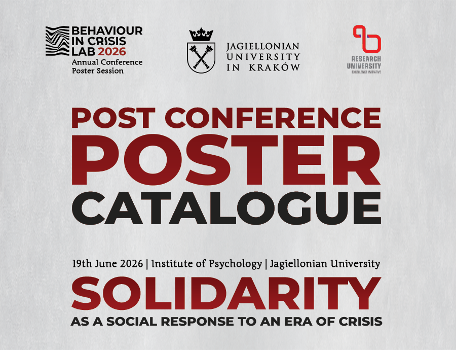 Behaviour in Crisis Lab Annual Conference 2026: ​Pokonferencyjny katalog posterów