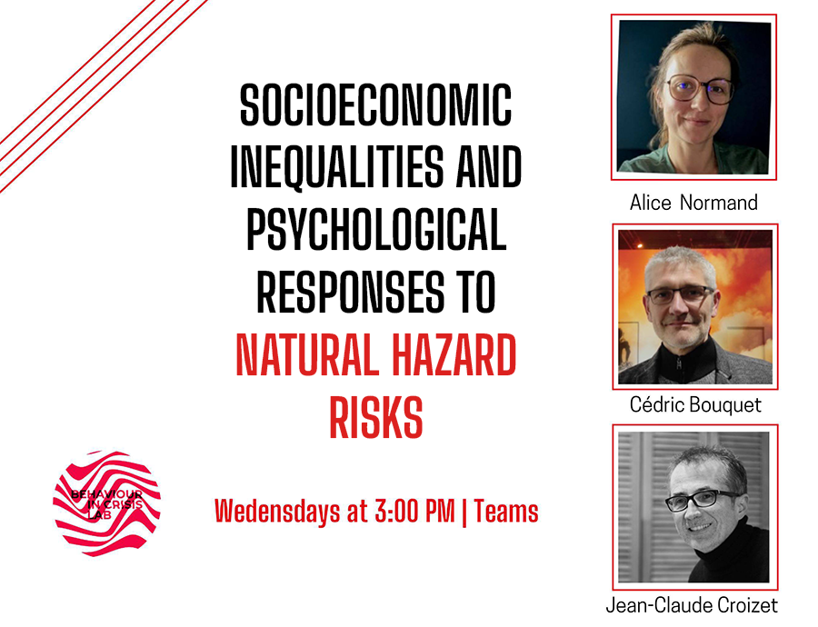 Socioeconomic Inequalities and Psychological Responses to Natural Hazard Risks