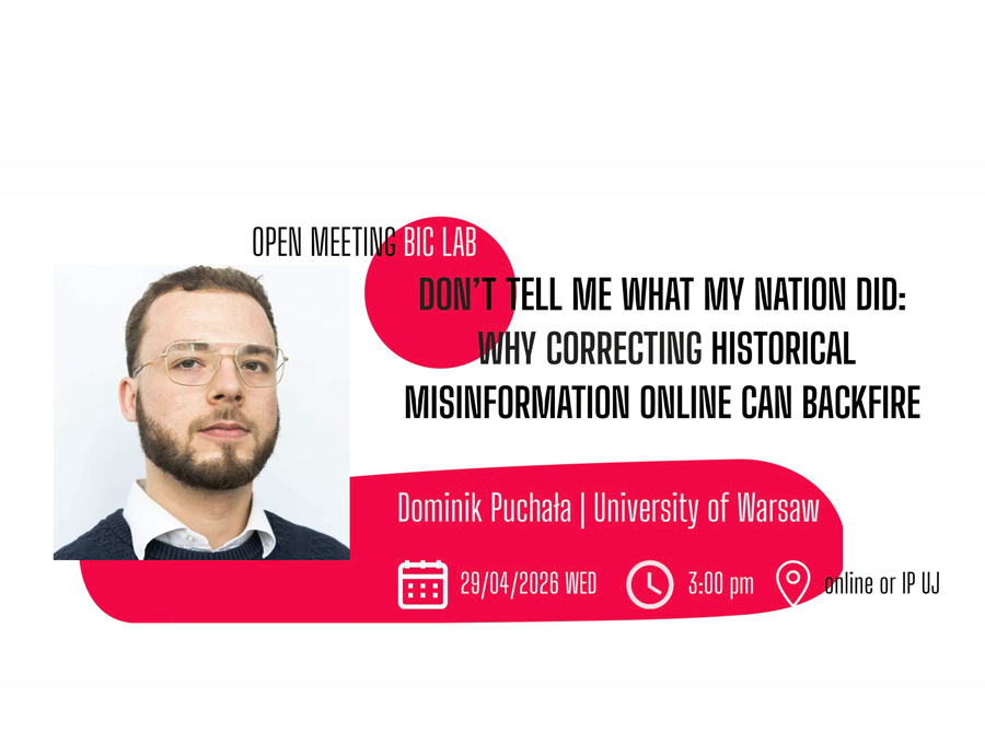 Open meeting Behaviour in Crisis Lab Speaker: Dominik Puchała
