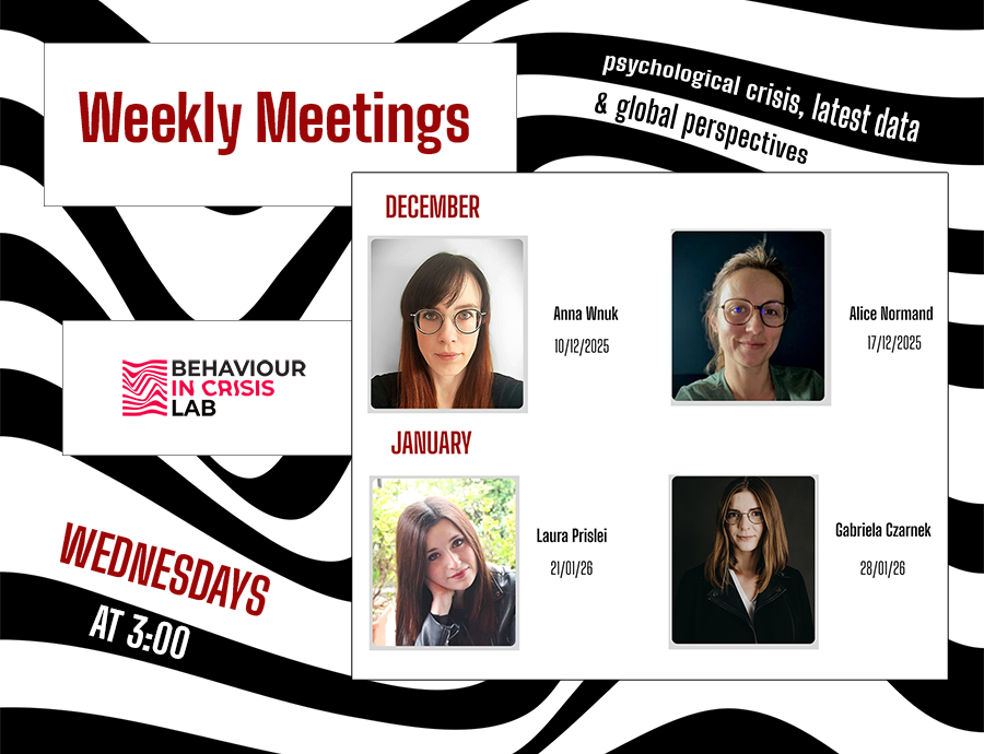 BiC Lab Weekly Meetings
Wednesdays at 3:00